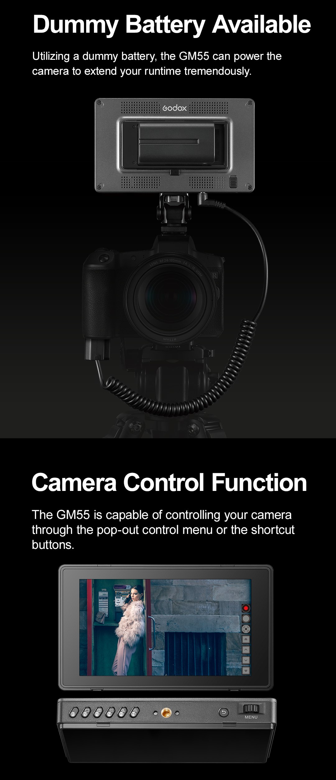 Dummy Battery Available Camera Control Function