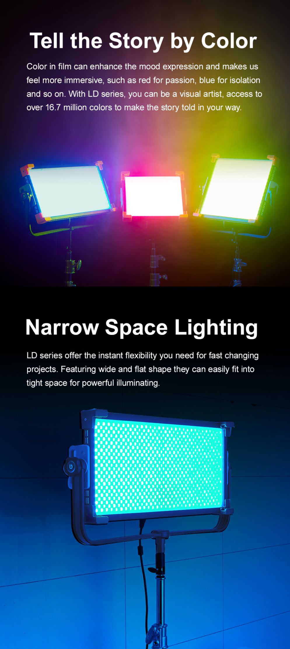 Tell the story by Color Narrow Space Lighting