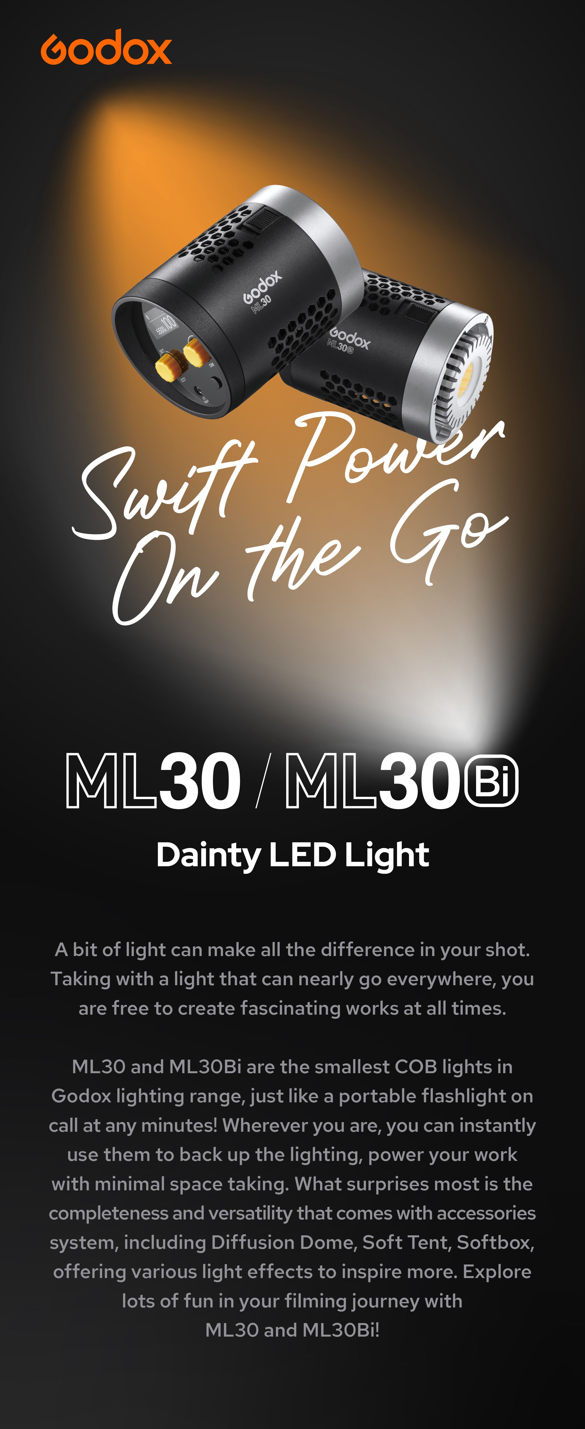 Godox ML30/ML30Bi Dainty LED Light