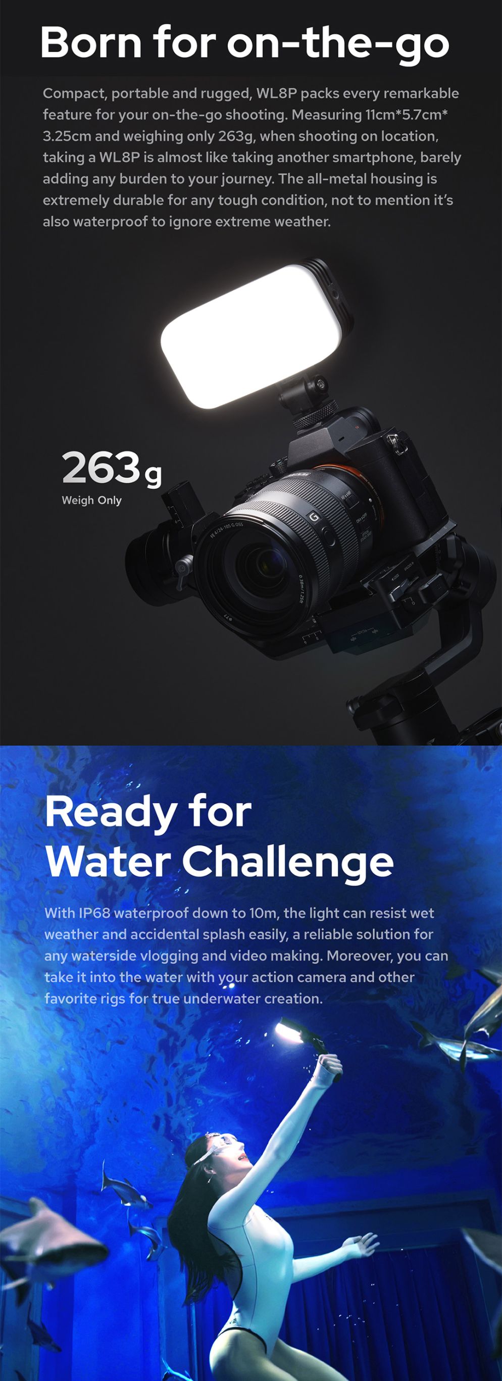 Born for on-the-Go 263G Ready for water Challenge