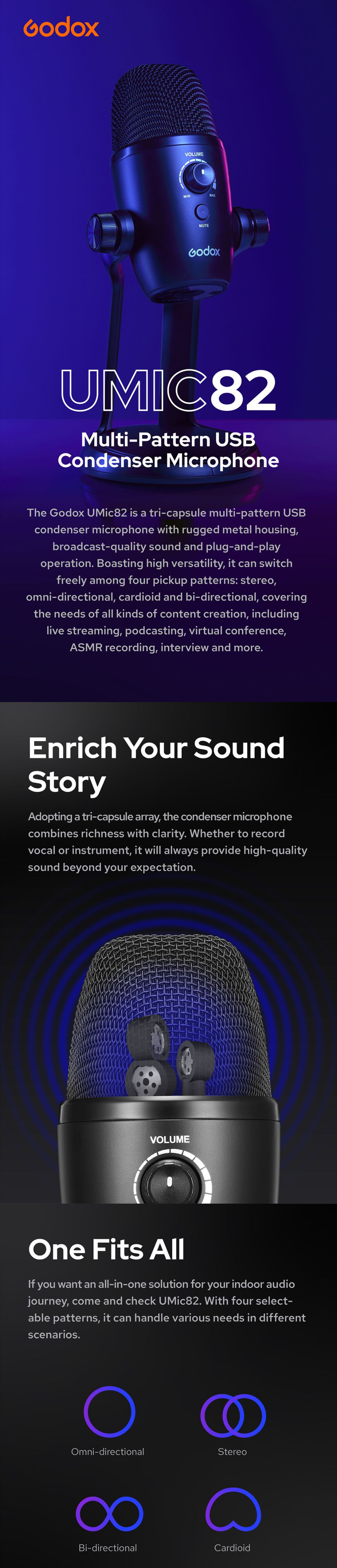 UMIC82 Enrich your sound story, one fits all