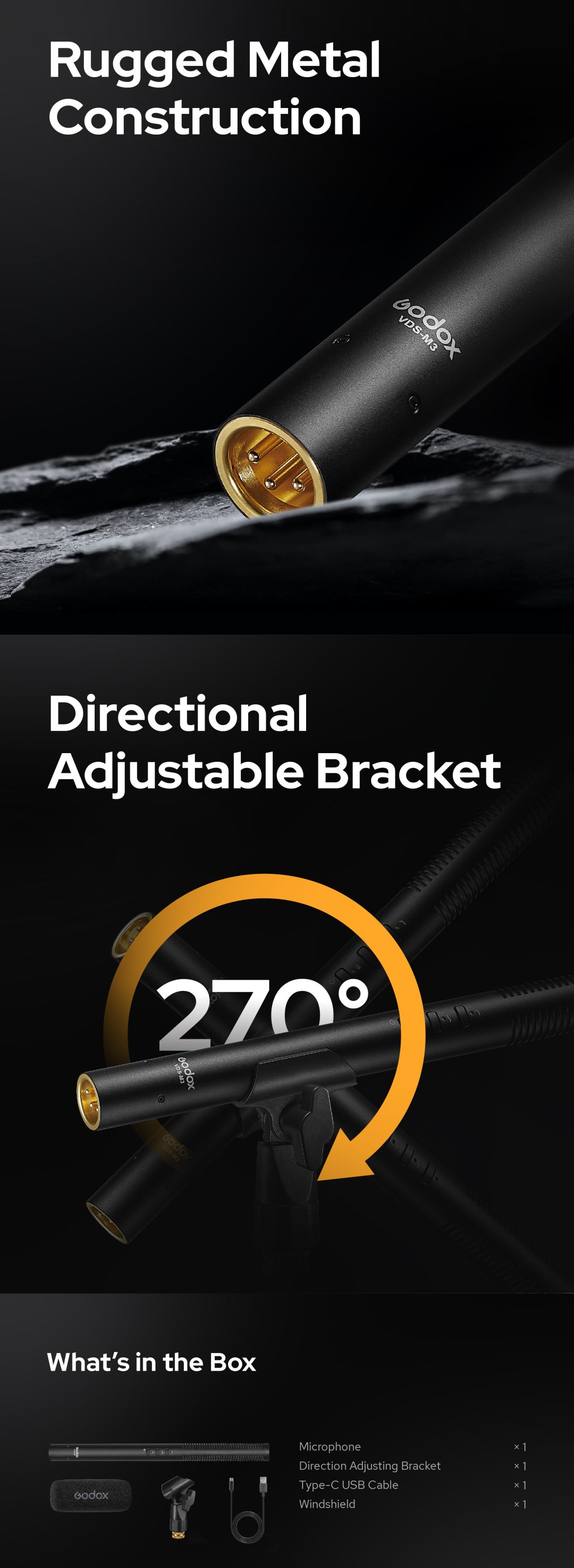 Rugged Metal Construction Directional Adjustable Cracket 